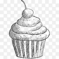 冰淇淋食物线稿-空若网 冰淇淋食物线稿-空若网