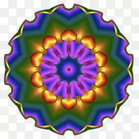 万花筒对称紫罗兰花曼陀罗-空若网 万花筒对称紫罗兰花曼陀罗-空若网