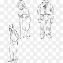 人物卡通线稿-空若网 人物卡通线稿-空若网