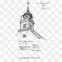 手绘建筑线稿-空若网 手绘建筑线稿-空若网