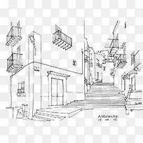 卡通手绘线描-空若网 卡通手绘线描-空若网