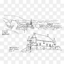 卡通场景线稿-空若网 卡通场景线稿-空若网