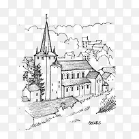 手绘场景线稿-空若网 手绘场景线稿-空若网