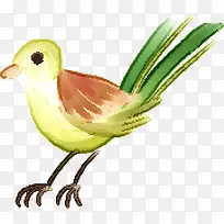 黄色手绘可爱小鸟-空若网 黄色手绘可爱小鸟-空若网