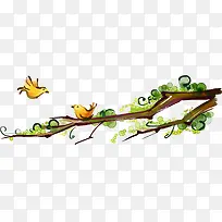 ÊÖ»æË®²Ê¿¨Í¨Ê÷֦СÄñ-¿ÕÈôÍø ÊÖ»æË®²Ê¿¨Í¨Ê÷֦СÄñ-¿ÕÈôÍø