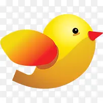 可爱手绘黄色小鸟-空若网 可爱手绘黄色小鸟-空若网