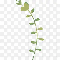 手绘绿叶时尚展架-空若网 手绘绿叶时尚展架-空若网