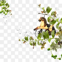 创意合成手绘绿叶-空若网 创意合成手绘绿叶-空若网