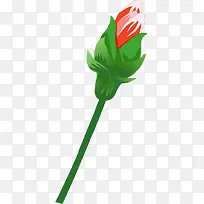红色卡通可爱花苞-空若网 红色卡通可爱花苞-空若网