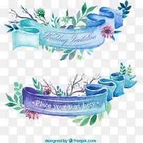 手绘彩色花朵绿叶-空若网 手绘彩色花朵绿叶-空若网