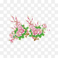 创意卡通手绘牡丹花卉-空若网 创意卡通手绘牡丹花卉-空若网