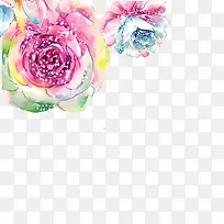 手绘水彩玫瑰-空若网 手绘水彩玫瑰-空若网