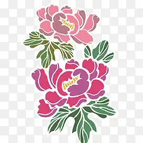 卡通手绘牡丹图-空若网 卡通手绘牡丹图-空若网