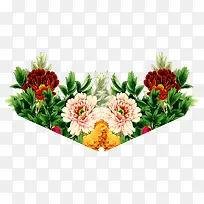 手绘牡丹装饰矢量图-空若网 手绘牡丹装饰矢量图-空若网