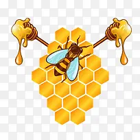 矢量蜜蜂蜂蜜素材-空若网 矢量蜜蜂蜂蜜素材-空若网