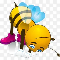 卡通蜜蜂矢量图-空若网 卡通蜜蜂矢量图-空若网