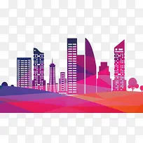 卡通手绘水彩色建筑-空若网 卡通手绘水彩色建筑-空若网