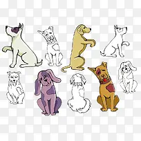 卡通手绘狗-空若网 卡通手绘狗-空若网