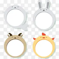 可爱动物装饰框-空若网 可爱动物装饰框-空若网