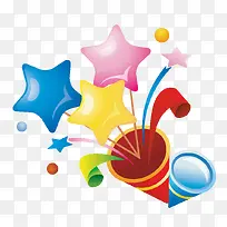 手绘彩色促销礼花-空若网 手绘彩色促销礼花-空若网