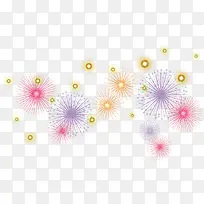 手绘彩色礼花星星-空若网 手绘彩色礼花星星-空若网