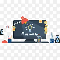 矢量扁平化办公-空若网 矢量扁平化办公-空若网