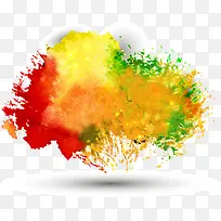 免抠多色水彩背景图-空若网 免抠多色水彩背景图-空若网