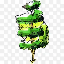 手绘创意绿色多层-空若网 手绘创意绿色多层-空若网