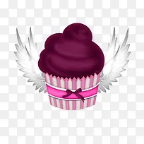 手绘卡通长翅膀的小蛋糕-空若网 手绘卡通长翅膀的小蛋糕-空若网
