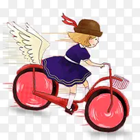 骑车的小女孩-空若网 骑车的小女孩-空若网