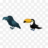 矢量乌鸦卡通-空若网 矢量乌鸦卡通-空若网