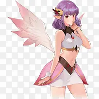 手绘小白翅膀女孩-空若网 手绘小白翅膀女孩-空若网