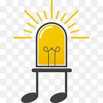 矢量创意音符创意灯泡-空若网 矢量创意音符创意灯泡-空若网