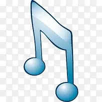 手绘蓝色音符模型-空若网 手绘蓝色音符模型-空若网