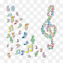 矢量彩色音符-空若网 矢量彩色音符-空若网