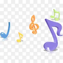 立体彩色音符-空若网 立体彩色音符-空若网