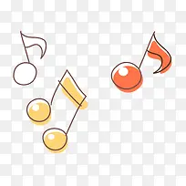 手绘卡通音符-空若网 手绘卡通音符-空若网