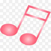 粉色卡通可爱音符-空若网 粉色卡通可爱音符-空若网