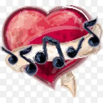 红色爱心音符音乐-空若网 红色爱心音符音乐-空若网