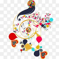 彩色手绘音符设计-空若网 彩色手绘音符设计-空若网