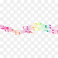 彩色五线谱音符-空若网 彩色五线谱音符-空若网