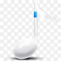 白色立体音符-空若网 白色立体音符-空若网