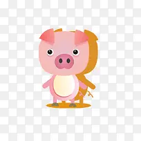 小猪卡通矢量素材-空若网 小猪卡通矢量素材-空若网