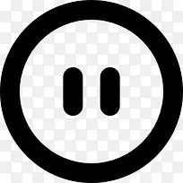 暂停的圆形按钮图标-空若网 暂停的圆形按钮图标-空若网