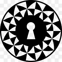 小孔在一圈三角形装饰图标-空若网 小孔在一圈三角形装饰图标-空若网