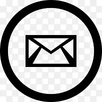 新的电子邮件与圆形按钮图标-空若网 新的电子邮件与圆形按钮图标-空若网