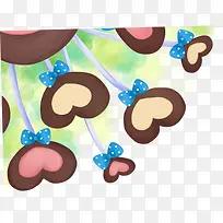 彩色艺术爱心蝴蝶结-空若网 彩色艺术爱心蝴蝶结-空若网