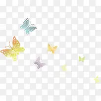 手绘彩色蝴蝶图片-空若网 手绘彩色蝴蝶图片-空若网