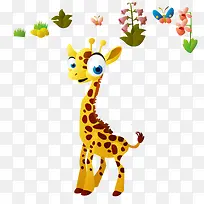卡通可爱长颈鹿矢量素材-空若网 卡通可爱长颈鹿矢量素材-空若网