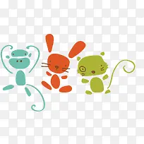 卡通动物创意图形-空若网 卡通动物创意图形-空若网